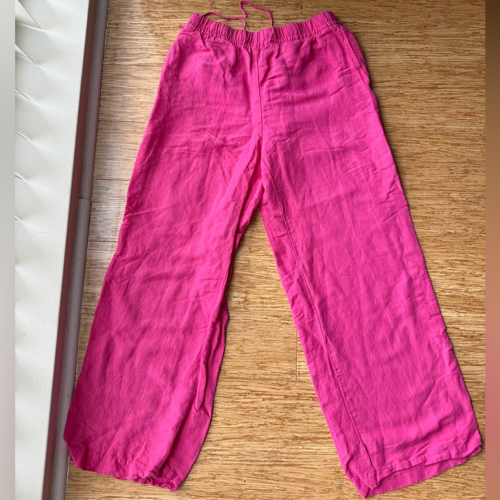 H&M Bright Pink Wide Leg Pants - Picture 1 of 3